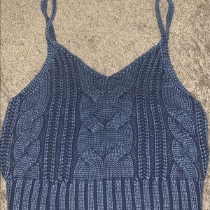 Navy blue cami crop top